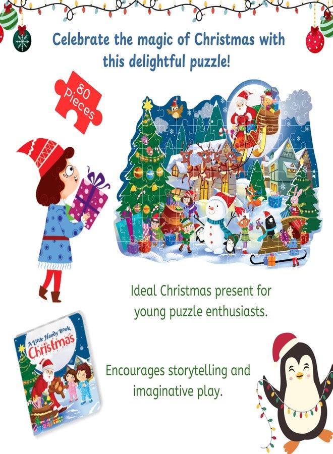 THE BOOK TREE Christmas Puzzle Gift Box For Kids I 80 Puzzle Pieces & 1 Storybook I Christmas Puzzle For Children I Ideal Christmas Gift For Kids I Gift Box By Majestic Book Club - Christmas Gifts - Image 2