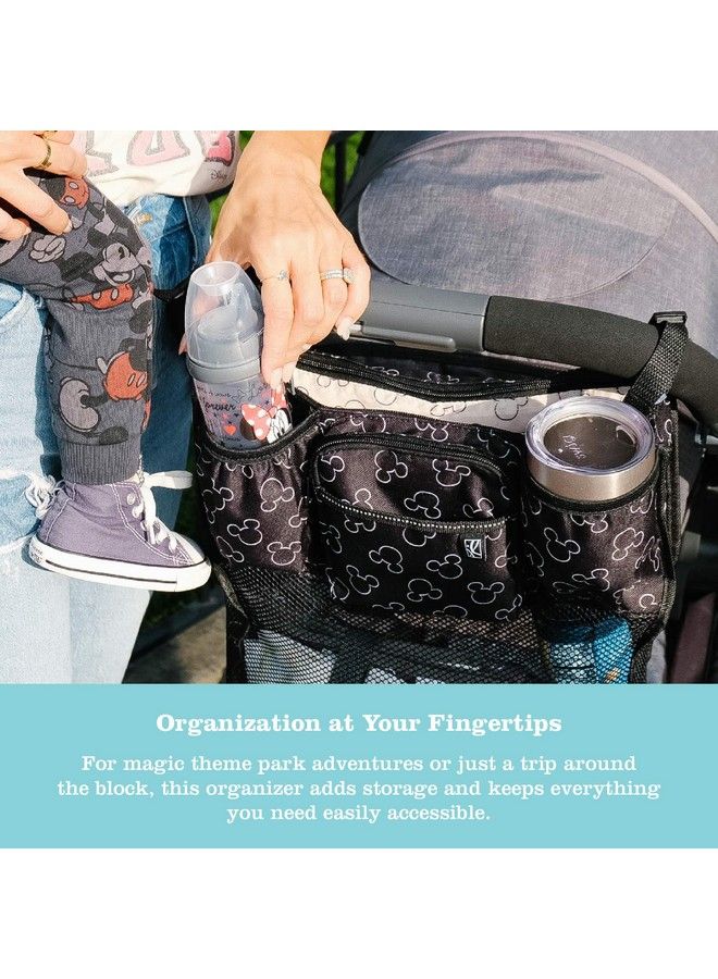 J.L. Childress Disney Baby By J.L. Childress Cups 'N Cargo Universal Stroller Organizer & Accessory Mickey Black - Image 4