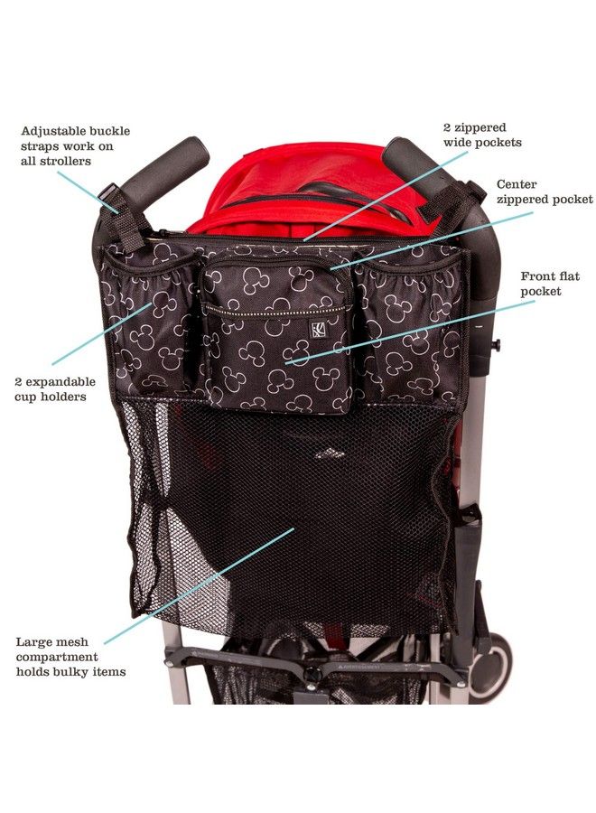 J.L. Childress Disney Baby By J.L. Childress Cups 'N Cargo Universal Stroller Organizer & Accessory Mickey Black - Image 3