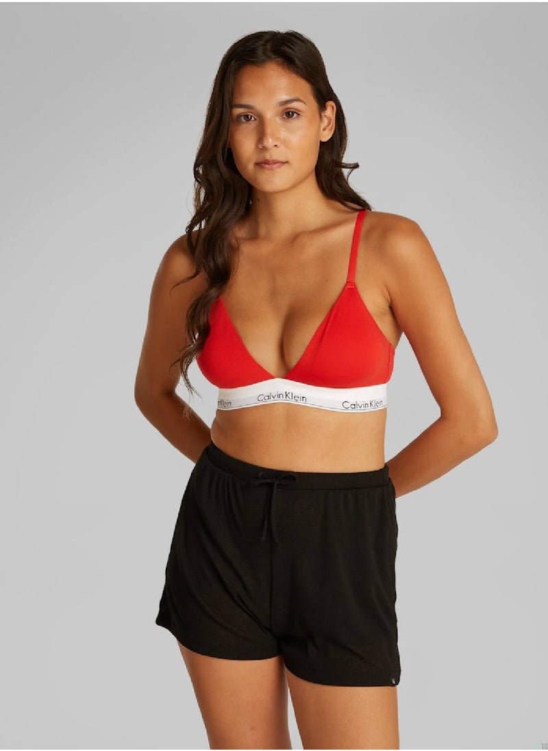 CALVIN KLEIN - Women's Triangle Bra - Icon Cotton Modal - Cotton Blend, Red - Image 1