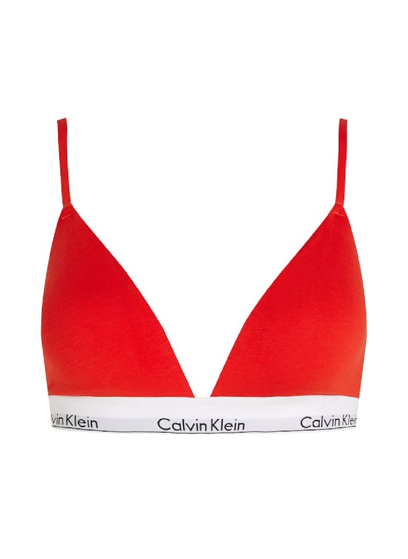 CALVIN KLEIN - Women's Triangle Bra - Icon Cotton Modal - Cotton Blend, Red - Image 1