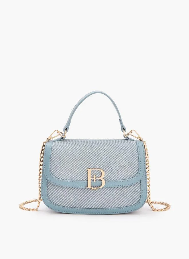 Flora Bella By Shoexpress Flora Bella Logo Detail Crossbody Bag with Chain Strap