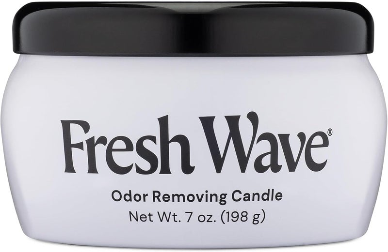 Fresh Wave Odor Removing Candle, 7 oz. | Safer Odor Relief | Burns at Least 30 Hours | Natural Plant-Based Odor Eliminator | Odor Absorbers for Home | Clean-Burning Soy