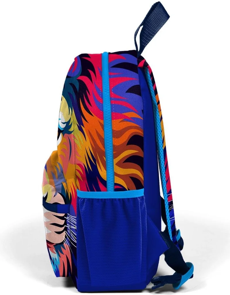 كورال هاي Tiny Nest Backpack Navy Blue Saks Lion Patterned Two Compartments 23541