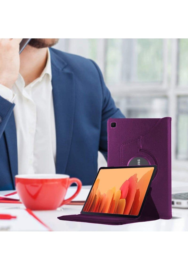 ELTRAZONE - Galaxy Tab A7 Case, 10.4" 2020 Tab A7 case, PU Leather Smart Case 360 Degree Rotating case Smart Folio Book case For Samsung Galaxy Tab A7 10.4-inch 2020 case (SM-T500/T505/T507) (Purple) - Image 1