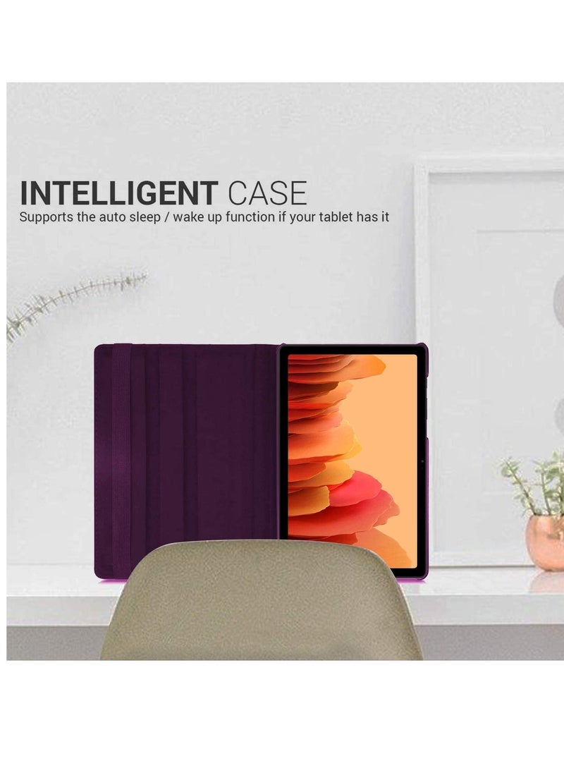 ELTRAZONE - Galaxy Tab A7 Case, 10.4" 2020 Tab A7 case, PU Leather Smart Case 360 Degree Rotating case Smart Folio Book case For Samsung Galaxy Tab A7 10.4-inch 2020 case (SM-T500/T505/T507) (Purple) - Image 1