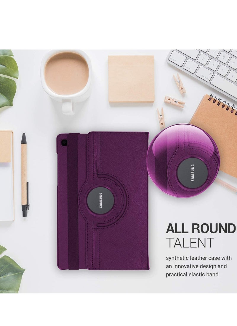 ELTRAZONE - Galaxy Tab A7 Case, 10.4" 2020 Tab A7 case, PU Leather Smart Case 360 Degree Rotating case Smart Folio Book case For Samsung Galaxy Tab A7 10.4-inch 2020 case (SM-T500/T505/T507) (Purple) - Image 1