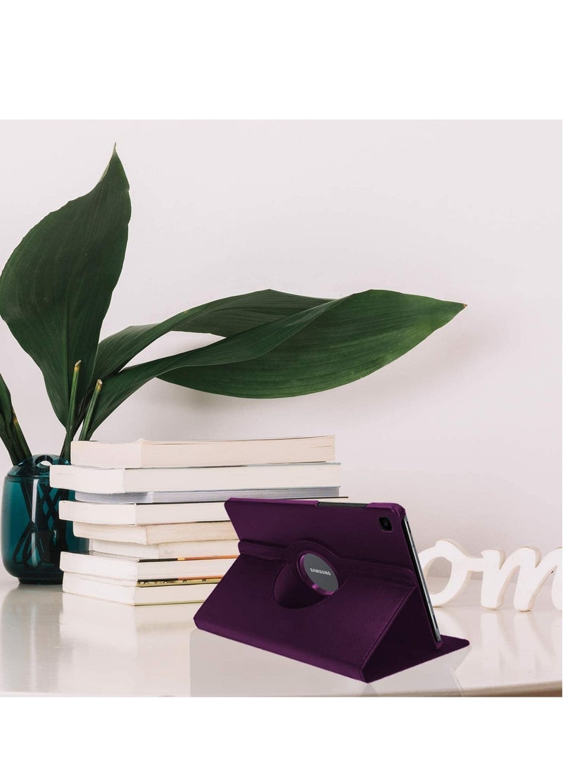 ELTRAZONE - Galaxy Tab A7 Case, 10.4" 2020 Tab A7 case, PU Leather Smart Case 360 Degree Rotating case Smart Folio Book case For Samsung Galaxy Tab A7 10.4-inch 2020 case (SM-T500/T505/T507) (Purple) - Image 1