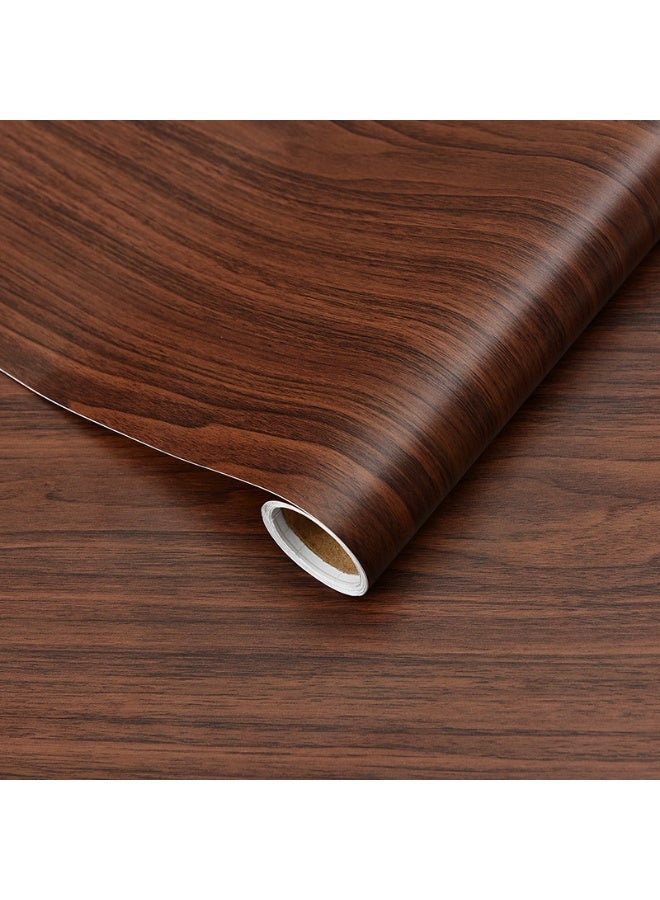 آنا ورق جدران ذاتي اللصق مزخرف بتصميم خشبي مزيف، مقاوم للماء والرطوبة والزيت، بحجم 40 سم × 10 م، مثالي لتجديد المنزل - Image 1