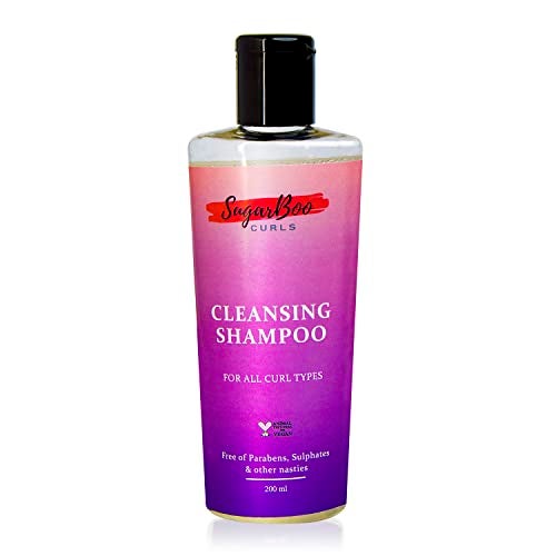 SugarBoo Curls Cleansing Shampoo 200ml for Dry, Frizzy, Wavy, Curly Hair. Vegan & CG Friendly. No Parabens, Sulphates & Other Nasties. - Image 1