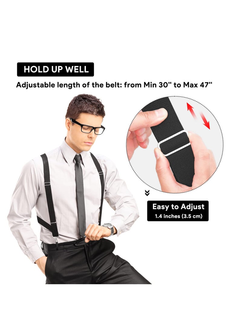 SYOSI Men's Suspender Heavy Duty Hook Suspenders for Men Swivel Hooks Big and Tall Men Side Hook Adjustable Braces  - Image 2