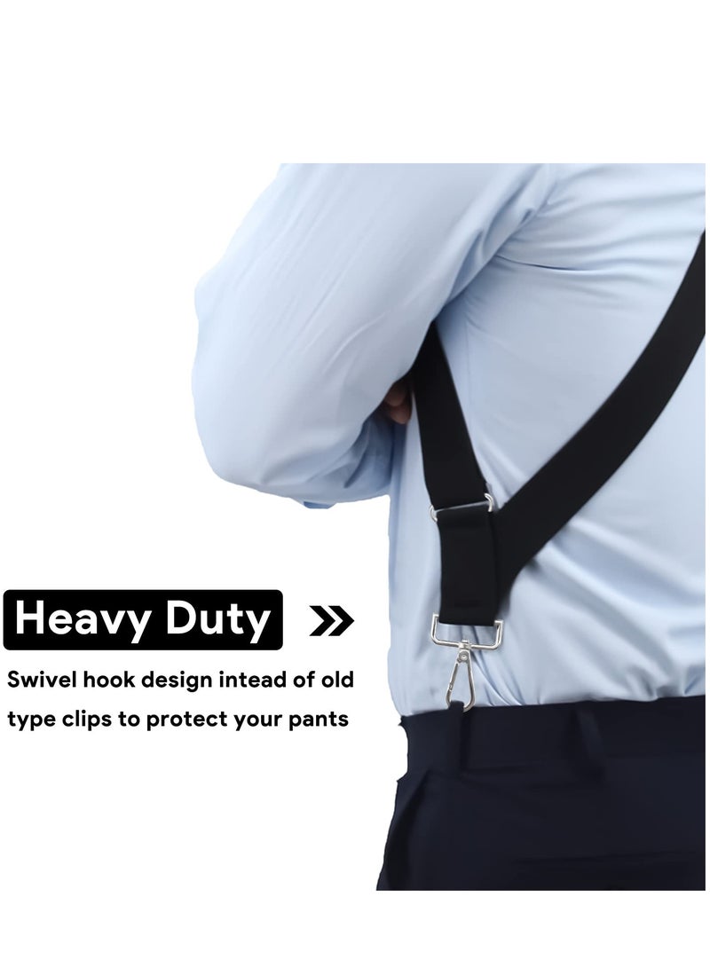 SYOSI Men's Suspender Heavy Duty Hook Suspenders for Men Swivel Hooks Big and Tall Men Side Hook Adjustable Braces  - Image 4