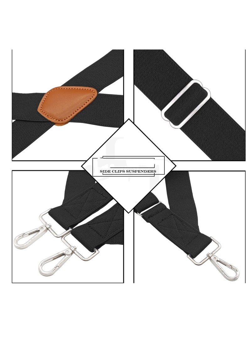 SYOSI Men's Suspender Heavy Duty Hook Suspenders for Men Swivel Hooks Big and Tall Men Side Hook Adjustable Braces  - Image 5