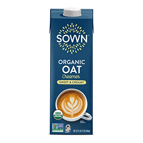 SOWN Organic Oat Creamer Sweet  Creamy  Barista Oat Milk Non Dairy Coffee Creamer  Plant Based DairyFree Vegan GlutenFree NonGMO Shelf Stable  32oz - Image 1