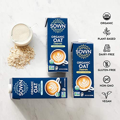 SOWN Organic Oat Creamer Sweet  Creamy  Barista Oat Milk Non Dairy Coffee Creamer  Plant Based DairyFree Vegan GlutenFree NonGMO Shelf Stable  32oz - Image 5