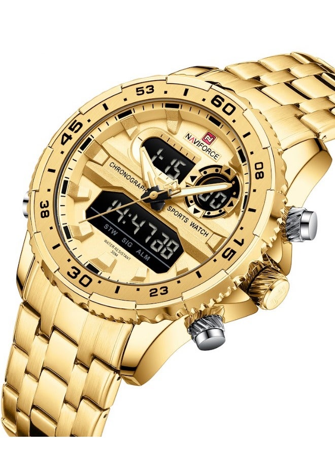 نافيفورس ساعة كوارتز عصرية فاخرة للرجال رقمية مقاومة للماء NF9234 - Image 2