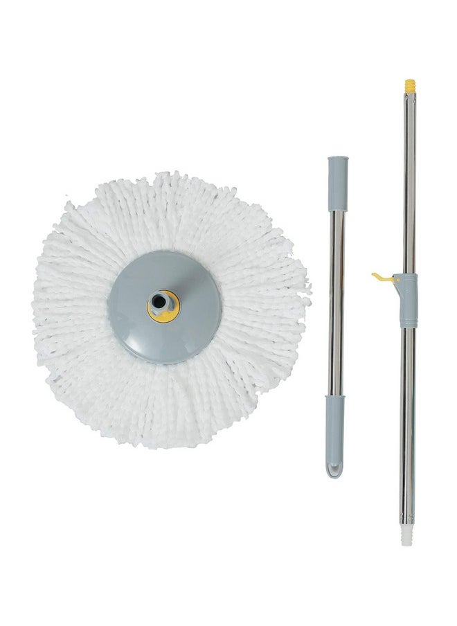 إسكواير - عصا ممسحة Esquire 360° Bucket Spin Mop (رمادية) مع عبوة إعادة تعبئة من الألياف الدقيقة - Image 1