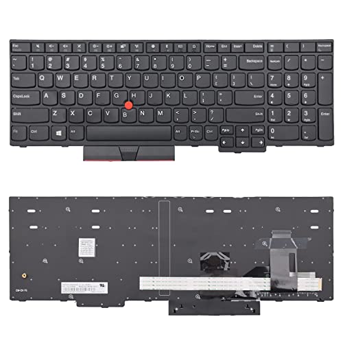 SUNMALL Replacement Keyboard with Trackpoint Compatible with Lenovo ThinkPad E580 E585 L580 E590 E595 L590 T590 P52（Not Fit P52s） P72 P53 P53S P73 No Backlit - Image 1