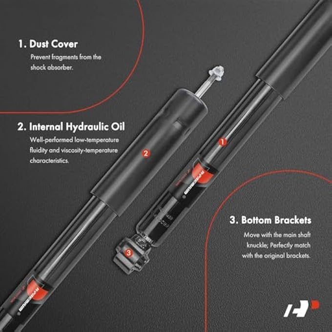 Premium Rear Suspension Shock Absorber Compatible With Cadillac Ats 20132019 2Pc Set - Image 4