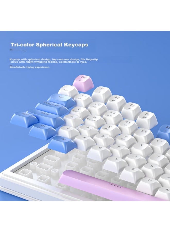HP لوحة مفاتيح Hp K360 اللاسلكية بلوتوث RGB ميكانيكية الإحساس للألعاب للحاسوب والمكتب لوحة مفاتيح عالمية بيضاء حمراء - Image 2