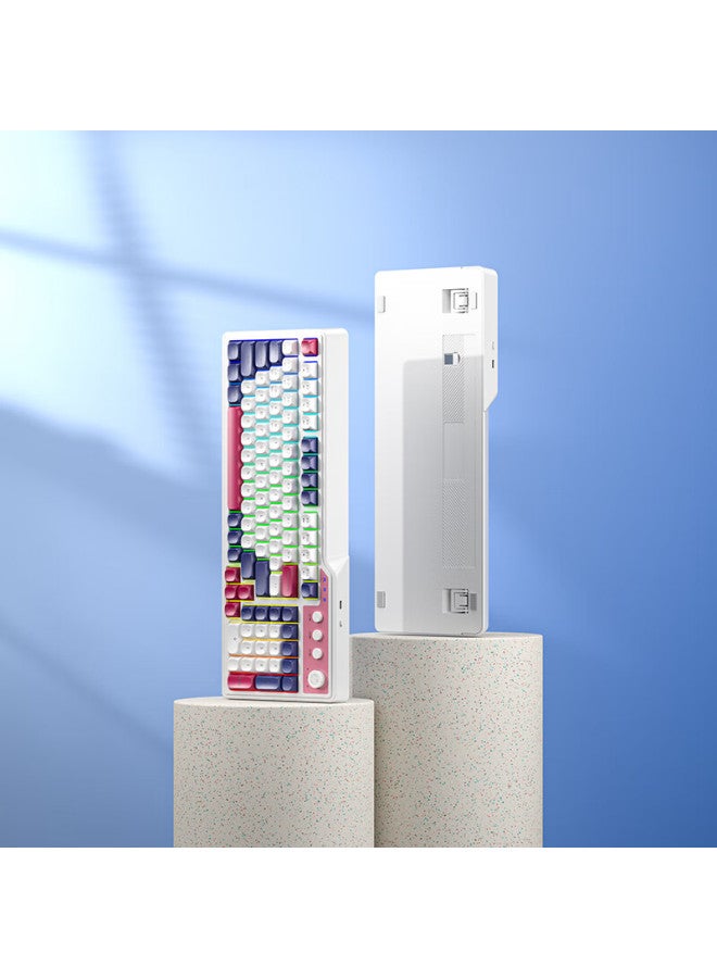 HP لوحة مفاتيح Hp K360 اللاسلكية بلوتوث RGB ميكانيكية الإحساس للألعاب للحاسوب والمكتب لوحة مفاتيح عالمية بيضاء حمراء - Image 3