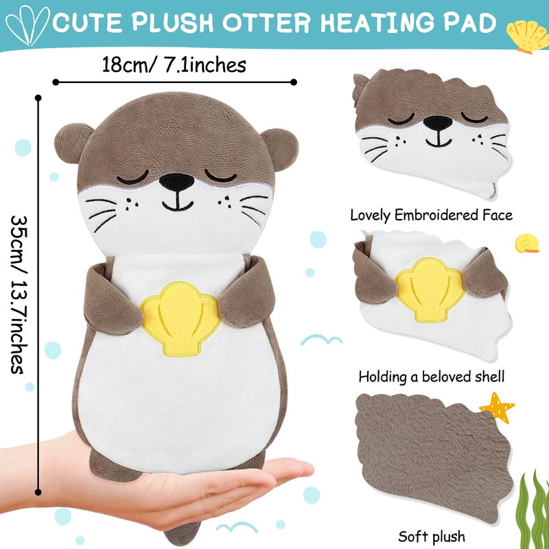 Fighting to Achieve Microwave Heating Pad For Period Cramps - Otter Lavender Scented Microwavable Heating Pad For Women And Kids  Otter Plush Toys With Removable Heat Pack For Shoulder Neck Back Knee Pain Relief - Image 2