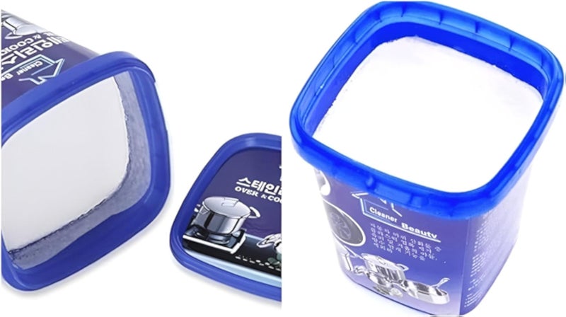 Polish - High performance stainless steel cleaning paste for everyday kitchen use, eliminates grease, dark stains, and restores brilliance to cookware, ovens, and utensils 500g (piece-2)