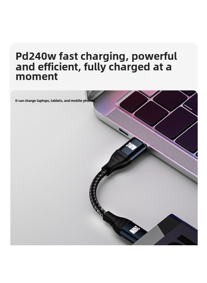 Spot TypeC-240W Mobile Phone Computer Data Cable 3.1PD Fast Charging Line Tablet Notebook Adapter Cable-Color:typeC Data Cable-straight Head 240W 2m - Image 1