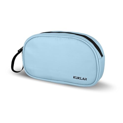 KUKLAR Premium Travel Pouch Multipurpose Carry Bag for Toiletries Cables Stationery Pencil Pouch and Daily Essentials Lightweight with Zipper for Travel School (Light Blue) - Image 4