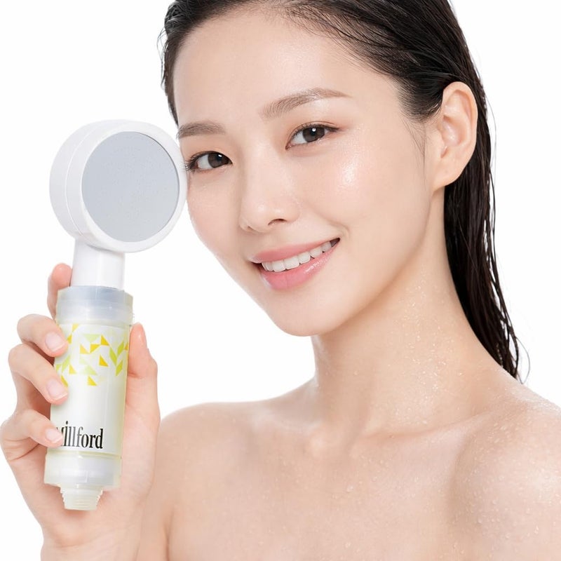 Millford Vitamin C Shower Filter - Korean Purifier for Hard Water, Removes 99% Chlorine & Impurities, Natural Shower Infuser Detox, Deep Cleansing for Skin & Hair Hydration Boost (Chamomile Scent) - Image 1