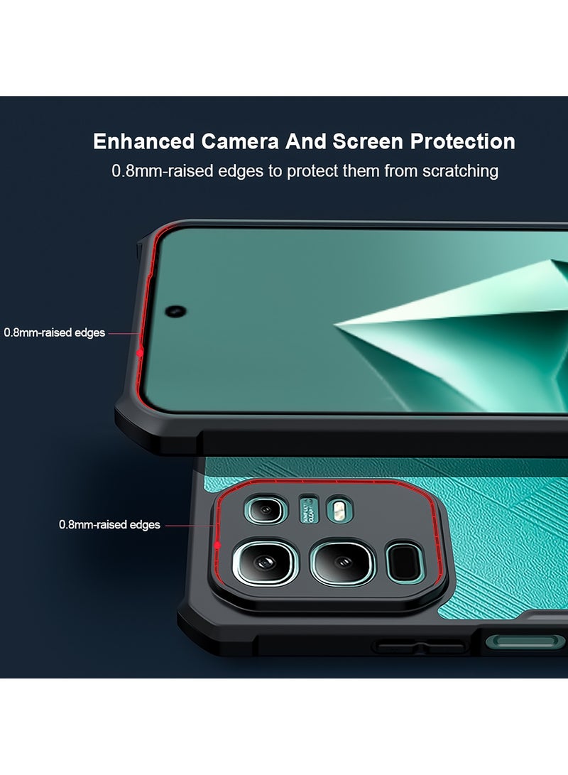 جراب لهاتف Infinix Note 50x 5G، غطاء خلفي مع حماية للعدسة، ممتص للصدمات مصنوع من TPU + PC، تصميم نحيف مقاوم للاصفرار - Image 3