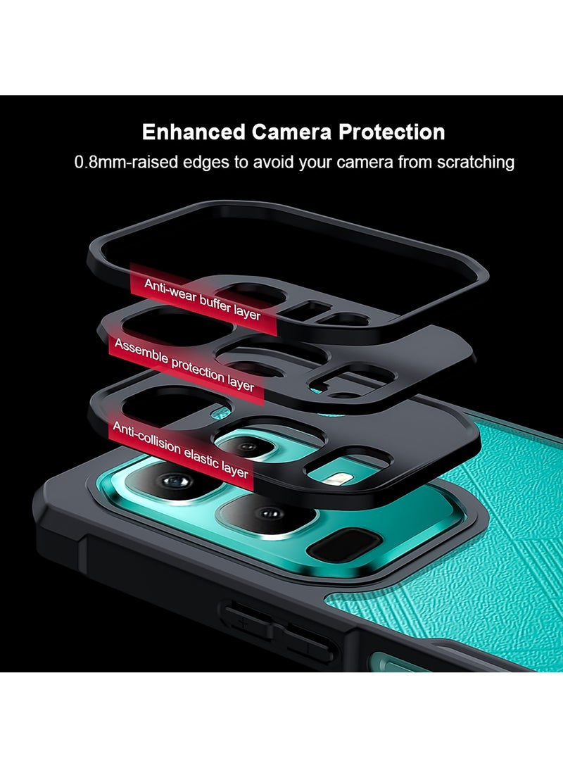 جراب لهاتف Infinix Note 50x 5G، غطاء خلفي مع حماية للعدسة، ممتص للصدمات مصنوع من TPU + PC، تصميم نحيف مقاوم للاصفرار - Image 4