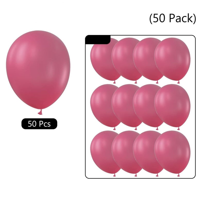 TOYXE 50 Pcs Retro Balloons Made of Strong Rubber (Retro Pink) - Image 3