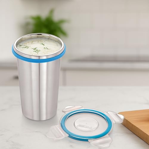STEELLOCK Stainless Steel Tumbler with Lid, 325ML, BPA Free Water Tumbler, Leak Proof, Office Tumbler, Rust-Free, Easy Grip, Easy to Carry, Travel Bottle - Image 2