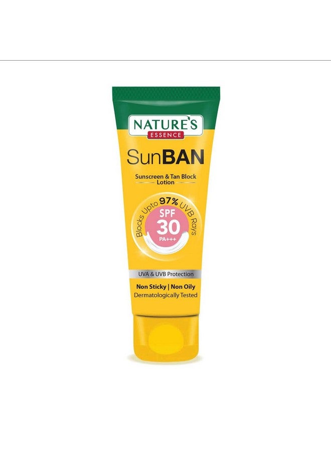 Nature's Essence NATURES ESSENCE Sunban Suncreen Spf 30 Pa+++ | No White Cast And Broad Spectrum Sun Screen | For All Skin Types | Non Greasy | Lightweight | For Men & Women | 60Ml - Image 1