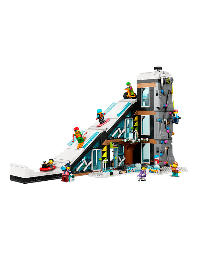 LEGO City Ski And Climbing Centre 60366 Building Toy Set; Modular 3-Level Building With A Piste, 8 Minifigures And 2 Animal Figures For Imaginative Play; Fun Gift Idea For Kids And Ski Fans Aged 7+ (1,045 Pieces)
