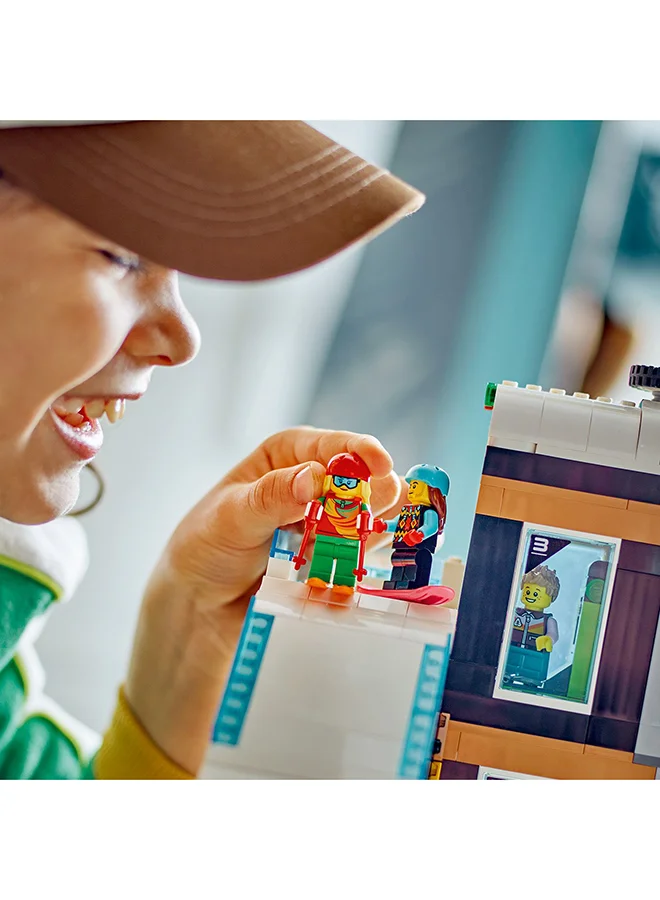 LEGO City Ski And Climbing Centre 60366 Building Toy Set; Modular 3-Level Building With A Piste, 8 Minifigures And 2 Animal Figures For Imaginative Play; Fun Gift Idea For Kids And Ski Fans Aged 7+ (1,045 Pieces)
