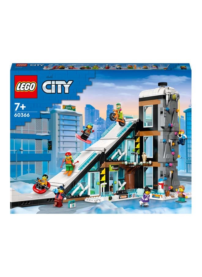 LEGO City Ski And Climbing Centre 60366 Building Toy Set; Modular 3-Level Building With A Piste, 8 Minifigures And 2 Animal Figures For Imaginative Play; Fun Gift Idea For Kids And Ski Fans Aged 7+ (1,045 Pieces)  - Image 2