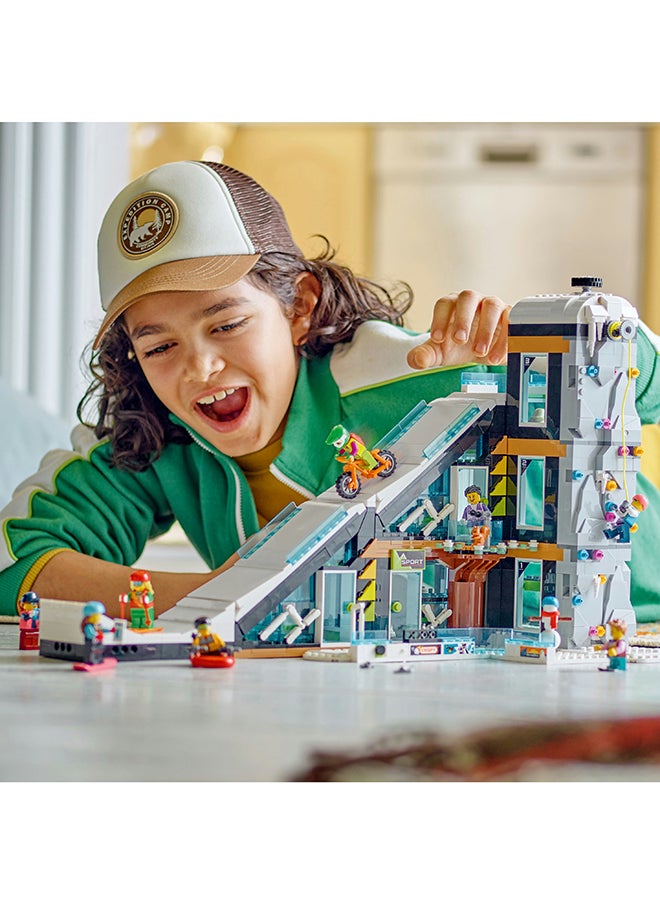 LEGO City Ski And Climbing Centre 60366 Building Toy Set; Modular 3-Level Building With A Piste, 8 Minifigures And 2 Animal Figures For Imaginative Play; Fun Gift Idea For Kids And Ski Fans Aged 7+ (1,045 Pieces)  - Image 3