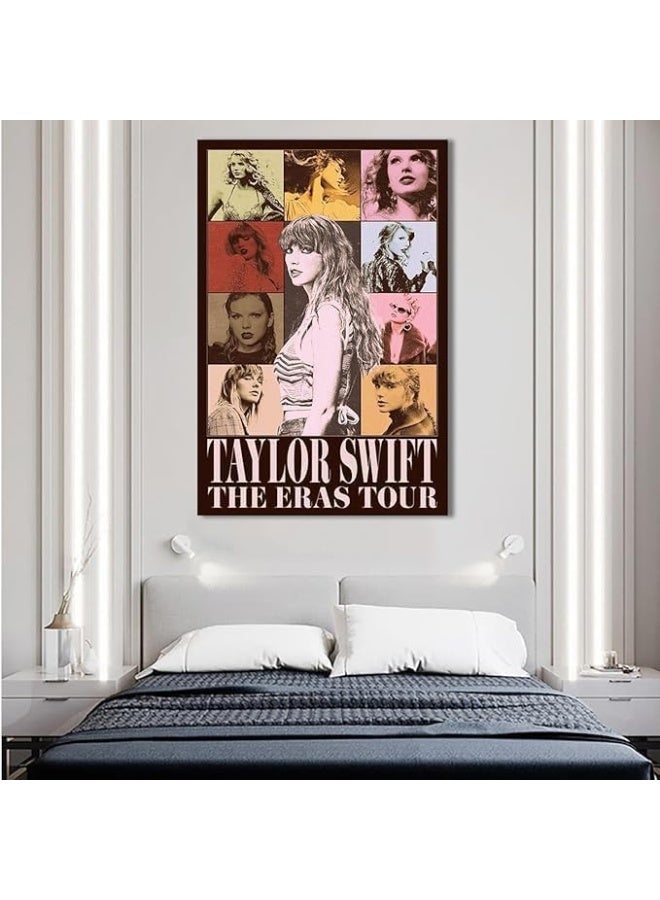 Home Trove Vintage Taylor Midnights Poster Swift Album Cover Music Posters Pop Singer The Eras Tour Canvas Wall Art Aesthetic for Teen and Girls Bedroom Decor Dorm Wall Decoration Unframed 12 x 18 Inch - Image 3