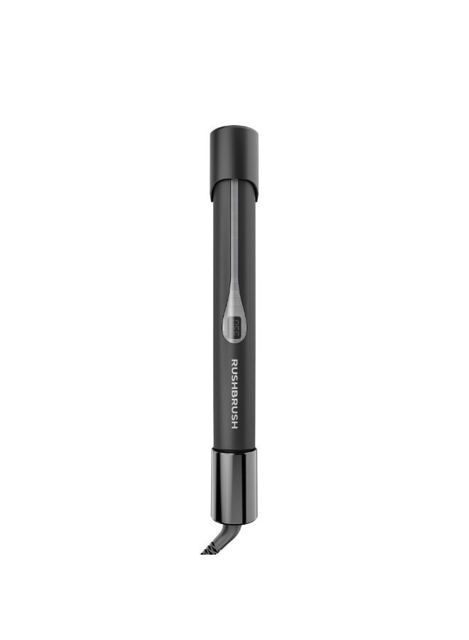 Rush Brush X2 Infra Revolver Hair Straightening & Curling Brush - Black - Infrared & Ionic Technology - Ceramic Plates - Up to 230°C Heat - Image 1