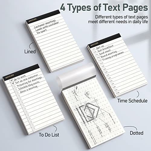 WEMATE 10 Pieces Notepad Holder Set Pocket Notebook - Included Mini Pocket Notepad Holder Set with 8 Memo Book Refills and Metal Pen for Meetings, Daily Records, and Notes 3 x 5 Inch (Brown) - Image 2