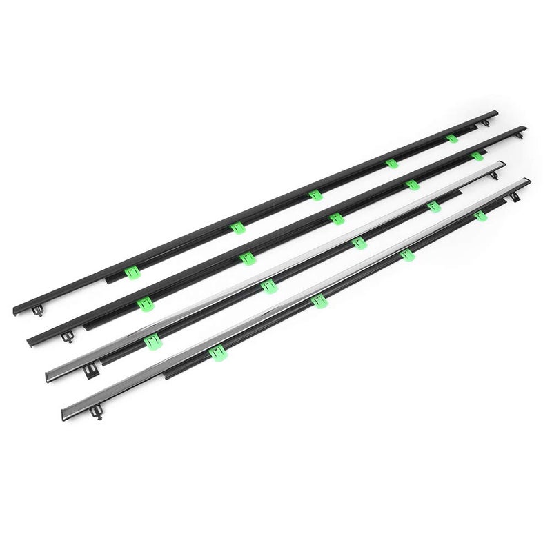 GZYF 4PCS Door Outside Weatherstrip TrimWindow Weather StrippingCar Window Seal Belt for Honda CRV 2007 2008 2009 2010 2011 Replaces 72450T0GA01 72410T0GA01 72950T0GA01 72910T0GA01