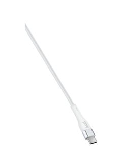 alfanar 480Mbps 3A Braided Type-C to Type-C Fast Charging Cable White 1 m C31C-CBW06  - Image 4