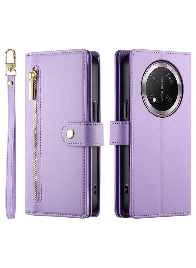 اس-توب جراب هاتف Honor X9c Global / Magic7 Lite Nine Card slot بسحاب ومحفظة جلدية - Image 2
