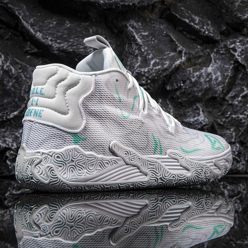 Lamelo Bauer Three-Generation Basketball Shoes Male Students Actual Concrete Shock Absorption Wear-Resistant Non-Slip Children'S Sports Shoes - Image 2