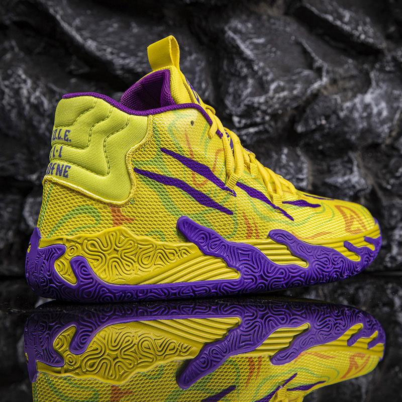 Lamelo Bauer Three-Generation Basketball Shoes Male Students Actual Concrete Shock Absorption Wear-Resistant Non-Slip Children'S Sports Shoes - Image 4