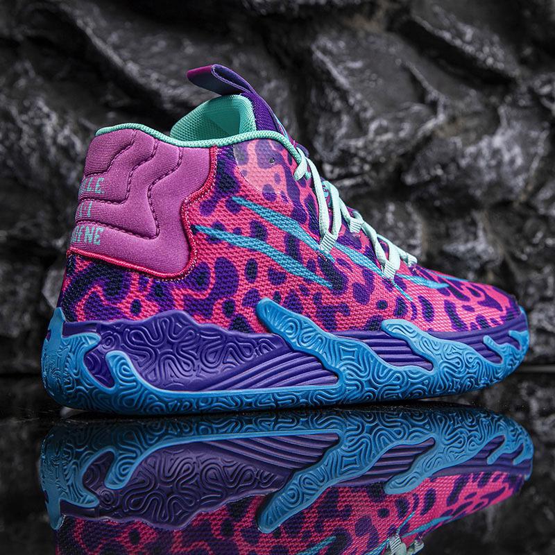Lamelo Bauer Three-Generation Basketball Shoes Male Students Actual Concrete Shock Absorption Wear-Resistant Non-Slip Children'S Sports Shoes - Image 1