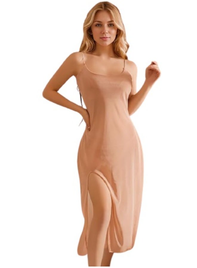 فستان نوم نسائي بدون أكمام كامل للارتداء تحت فستان طويل - Image 1