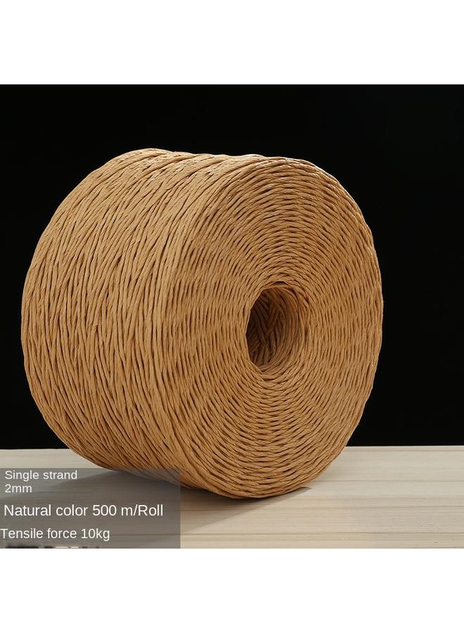 Bluejw Factory Direct Single Double Strand 1, 2mm Environmental Protection Paper Rope Kraft Paper Rope Bundled Chinese Medicine Cake Paper Rope Can Be Processed  - Image 1